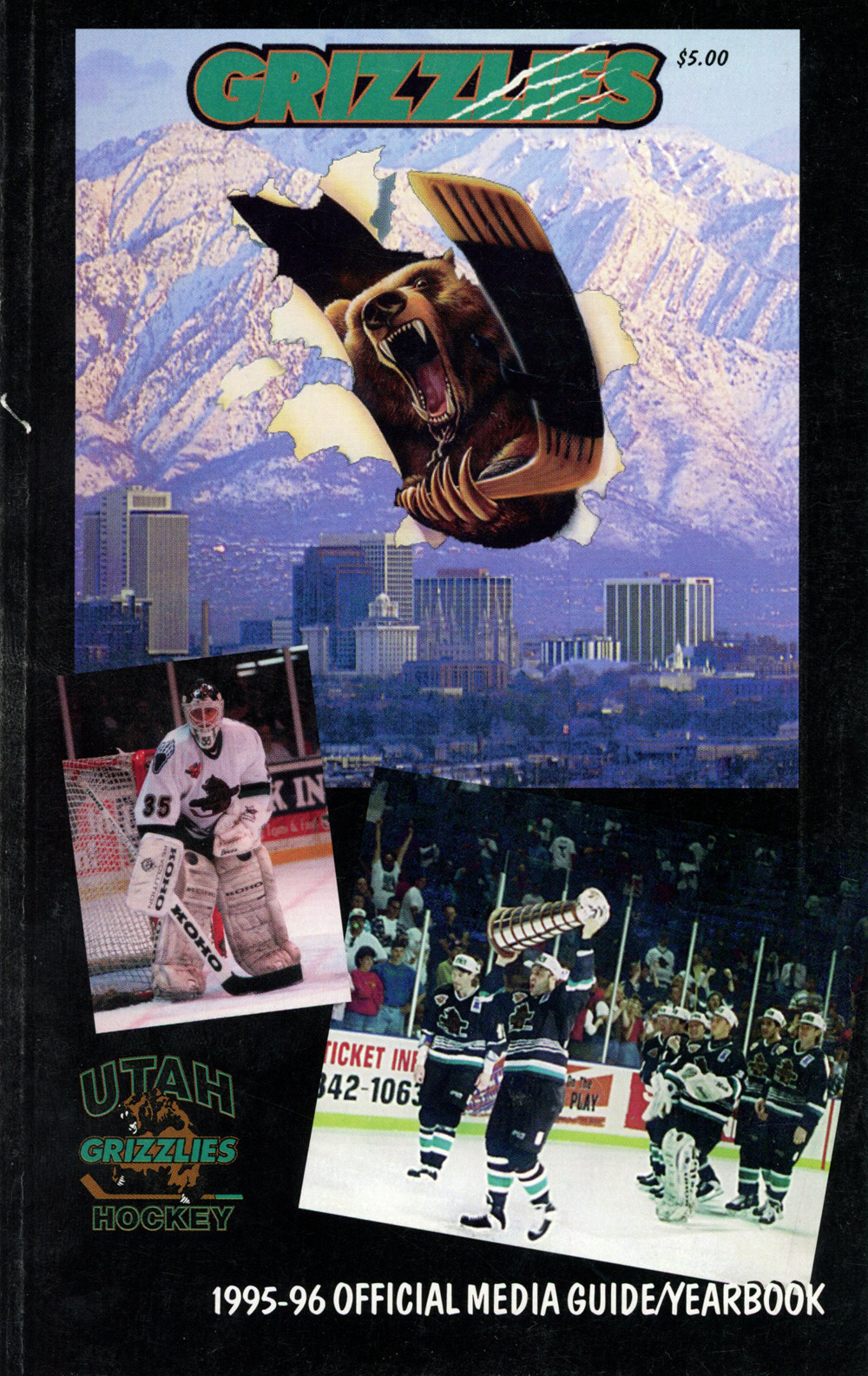 1995-96 Utah Grizzlies Hockey Media Guide