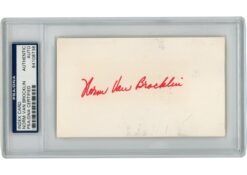 Norm Van Brocklin Autographed Los Angeles Rams Index Card Slabbed PSA 54889