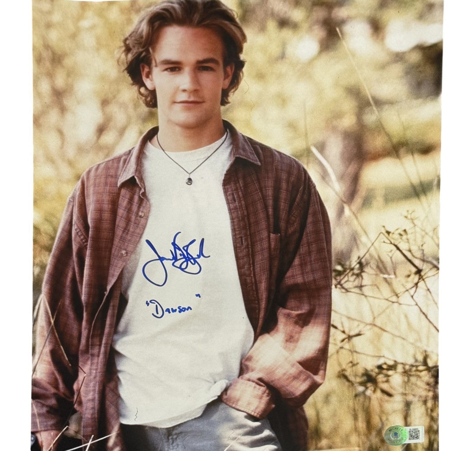 James Van Der Beek Autographed Dawson's Creek 11x14 Photo Dawson Beckett 54385