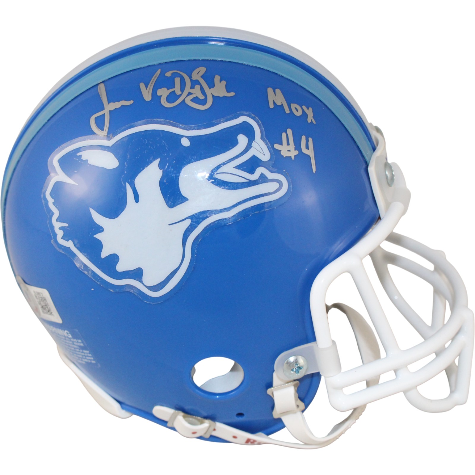 James Van Der Beek Autographed Varsity Blues Mini Helmet MOX Beckett 53701
