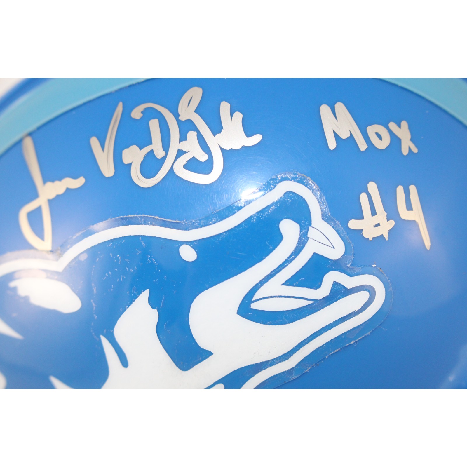 James Van Der Beek Autographed Varsity Blues Mini Helmet MOX Beckett 53701