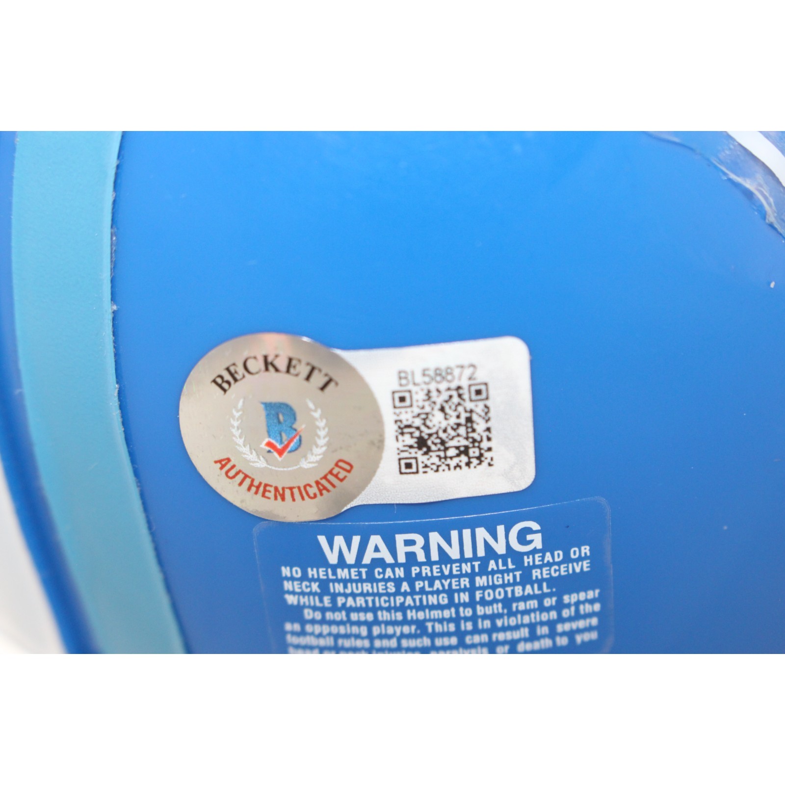 James Van Der Beek Autographed Varsity Blues Mini Helmet MOX Beckett 53701 4 James Van Der Beek Autographed Varsity Blues Mini Helmet MOX Beckett 53701