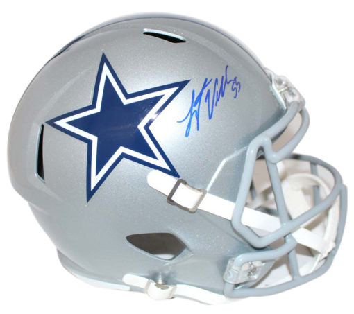 Leighton Vander Esch Signed Dallas Cowboys Speed Replica Helmet BAS 24126