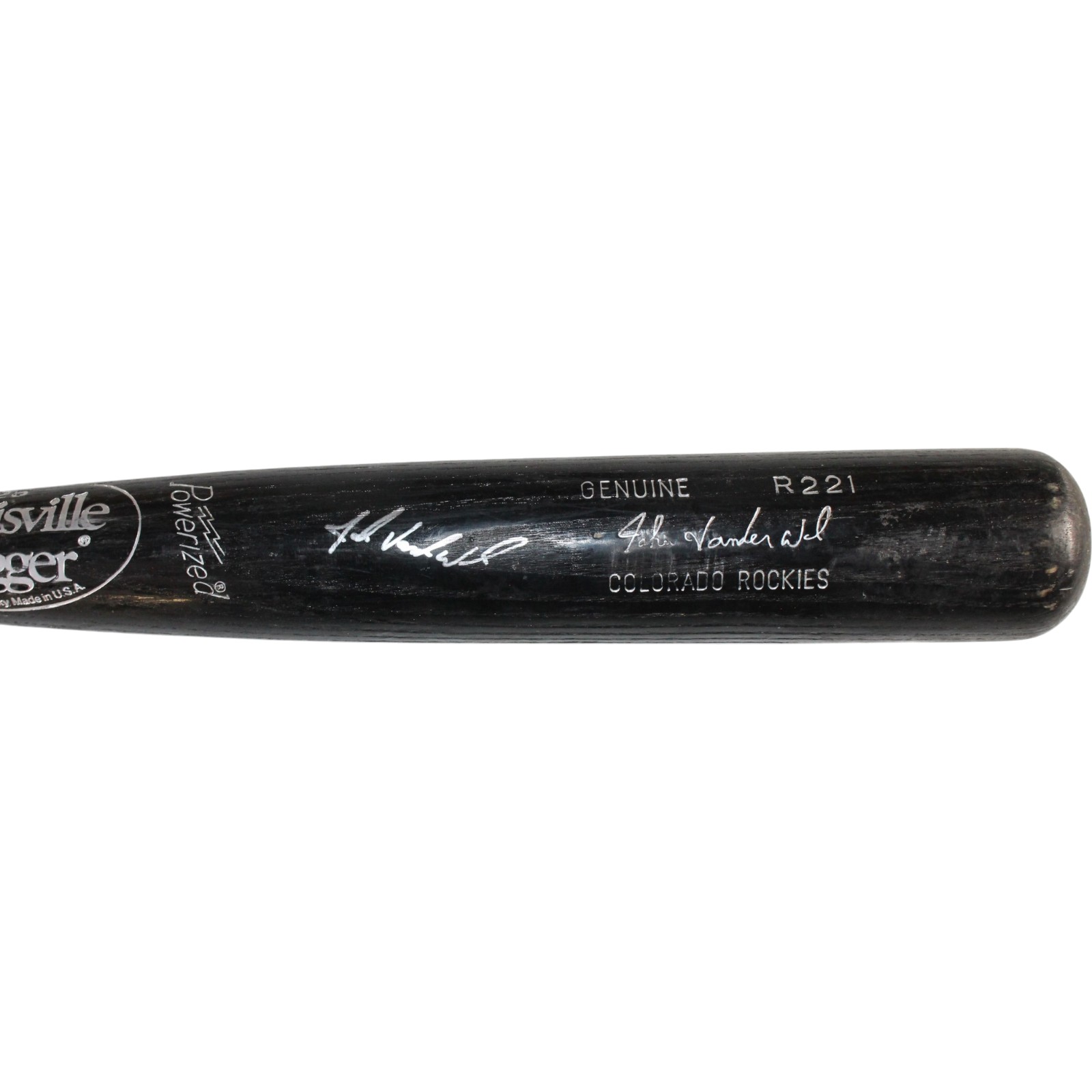 John Vander Wal Signed Colorado Rockies Game Used Broken LS Black Bat 53916 3 John Vander Wal Signed Colorado Rockies Game Used Broken LS Black Bat 53916