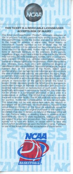 2007 First Round March Madness Vanderbilt vs. George Washington Ticket 55557