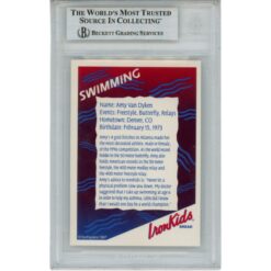 Amy Van Dyken Signed Olympic Swimming 97 Iron Kids Bread Card Slab Beckett 56134