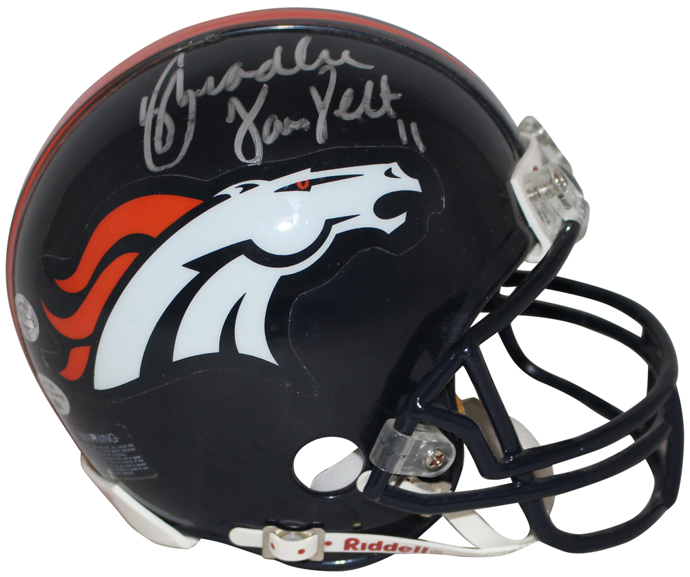 Bradley Van Pelt Autographed Denver Broncos VSR4 Mini Helmet Beckett