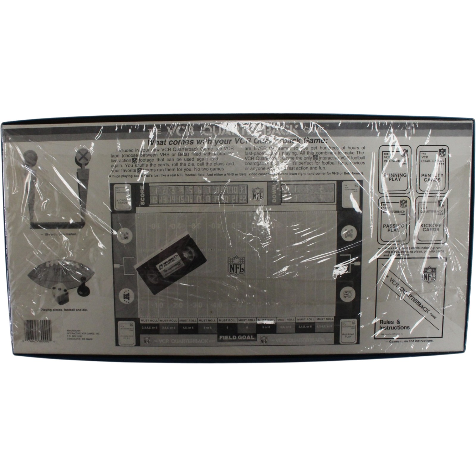 NFL Collectible 1986 VCR Quarterback New Sealed Board Game 55490