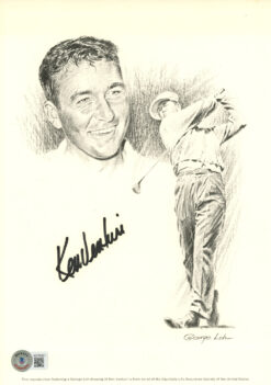 Ken Venturi Autographed PGA 8x10 Print Photo Drawing Beckett 44372