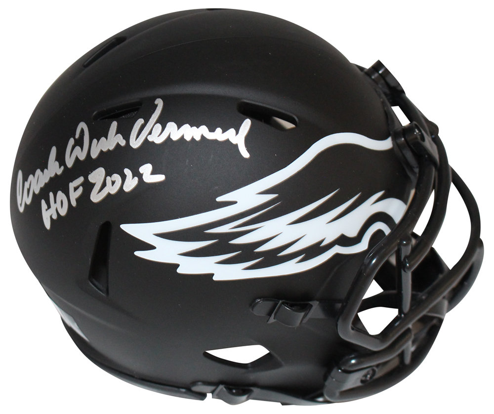 Dick Vermiel Signed Philadelphia Eagles Eclipse HOF Mini Beckett 