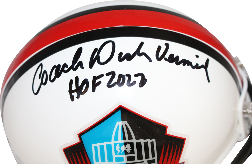 Dick Vermiel Autographed/Signed Hall of Fame VSR4 HOF Mini Beckett