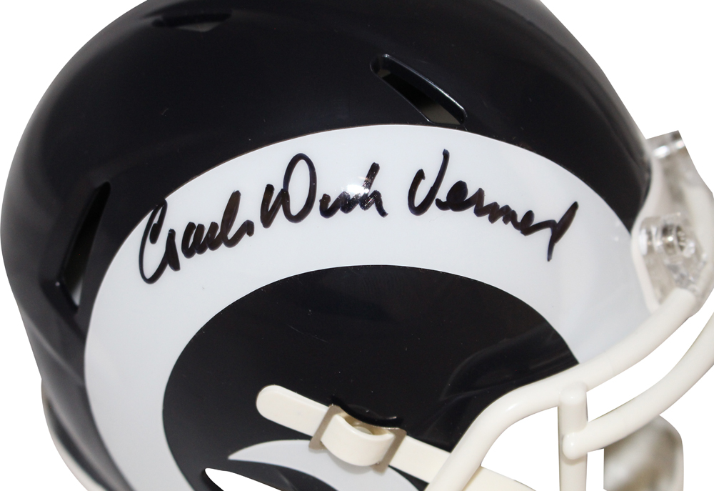 Dick Vermiel Autographed St Louis Rams Spd TB Mini Helmet Beckett