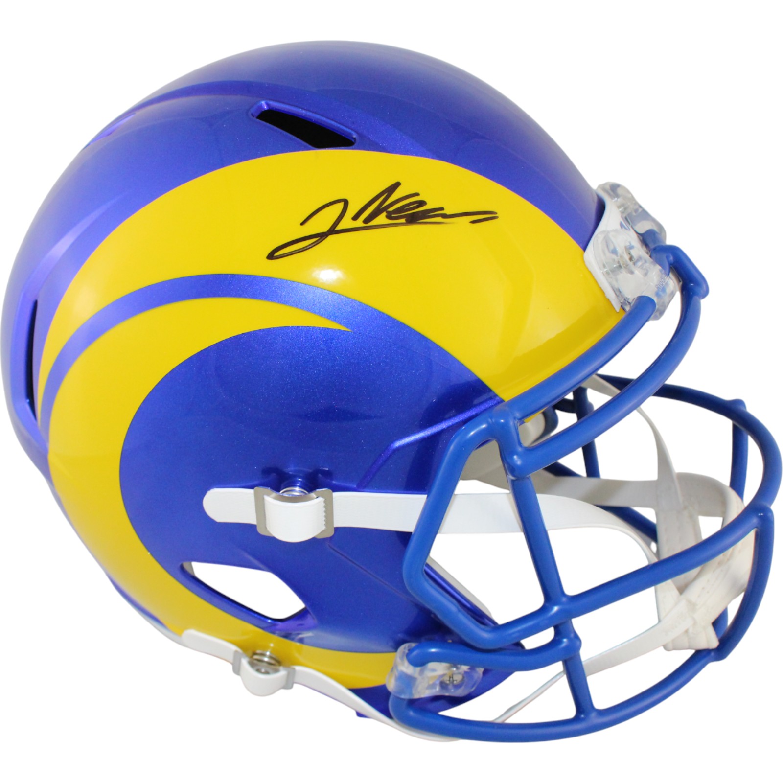 Jared Verse Autographed/Signed Los Angeles Rams F/S Helmet Beckett W 51898