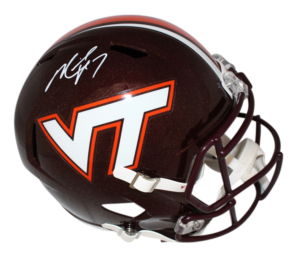 Michael Vick Autographed Virginia Tech Hokies F/S Helmet Beckett