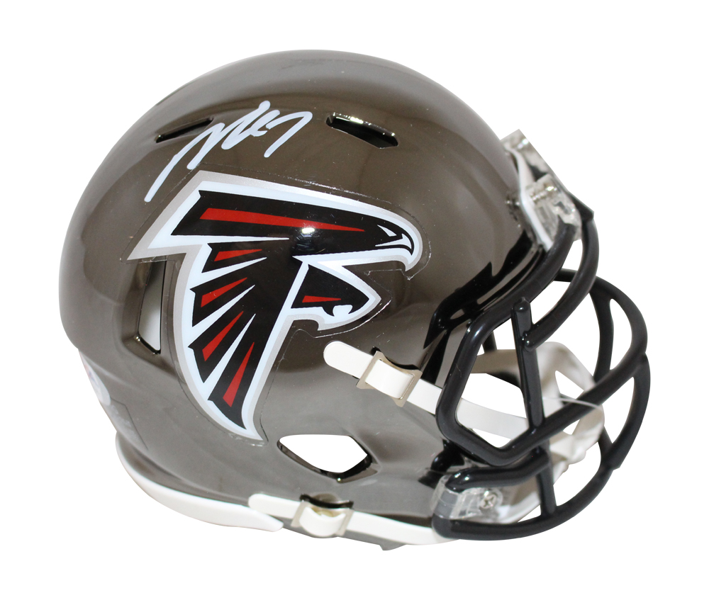 Michael Vick Autographed/Signed Atlanta Falcons Chrome Mini Helmet PSA 26828 Denver Autographs