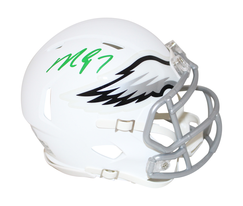Michael Vick Autographed Philadelphia Eagles Flat White Mini Helmet PSA 26829