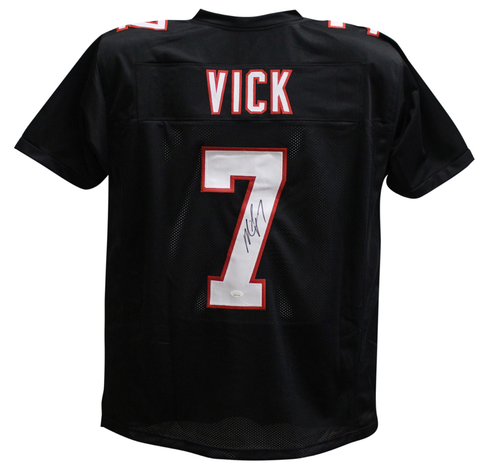 Michael Vick Autographed/Signed Pro Style Black XL Jersey JSA 27636