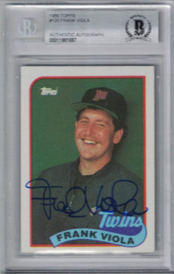 Frank Viola Autographed Minnesota Twins 1989 Topps #120 Trading Card BAS 27031