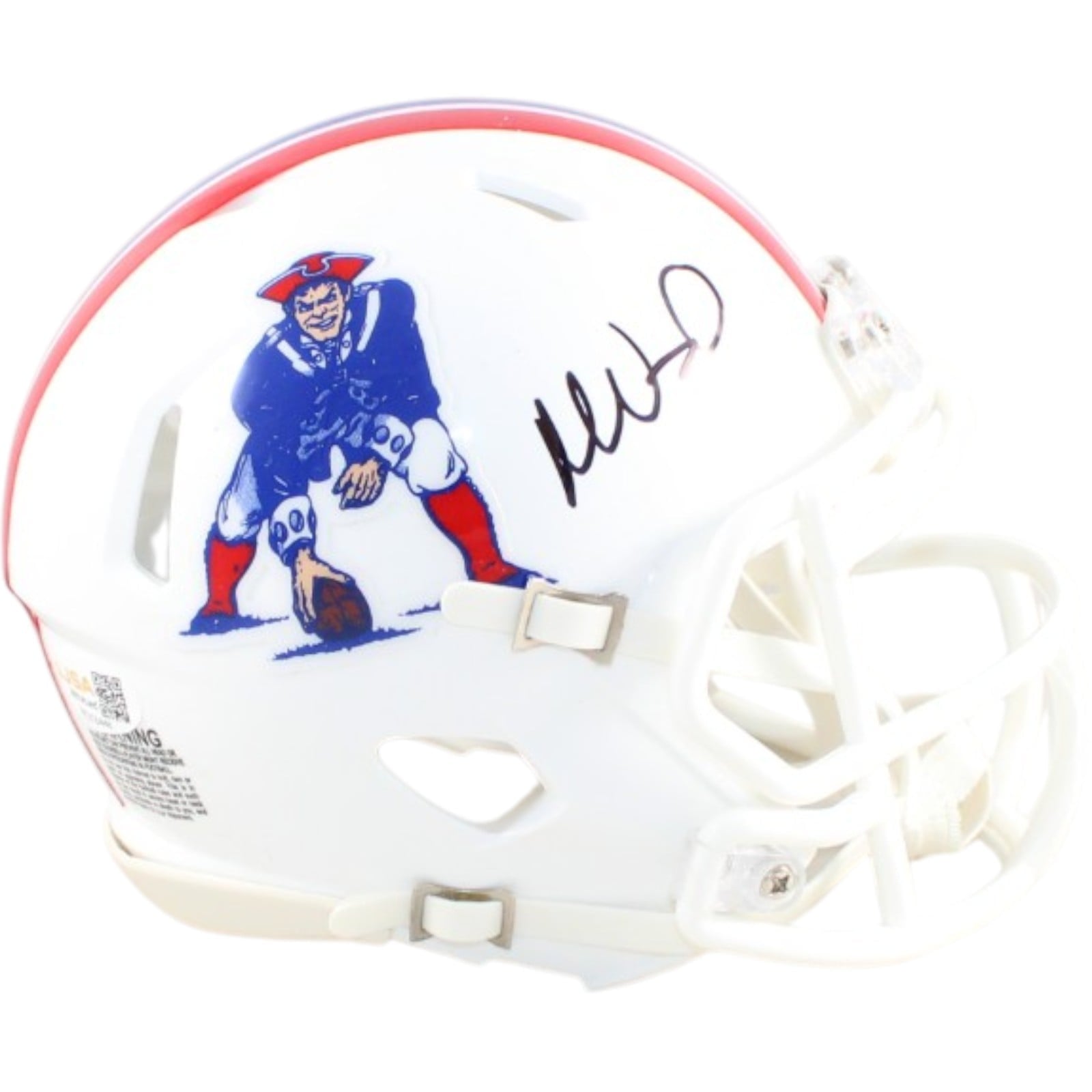 Mike Vrabel Autographed/Signed New England Patriots 82-89 TB Mini JSA 58527