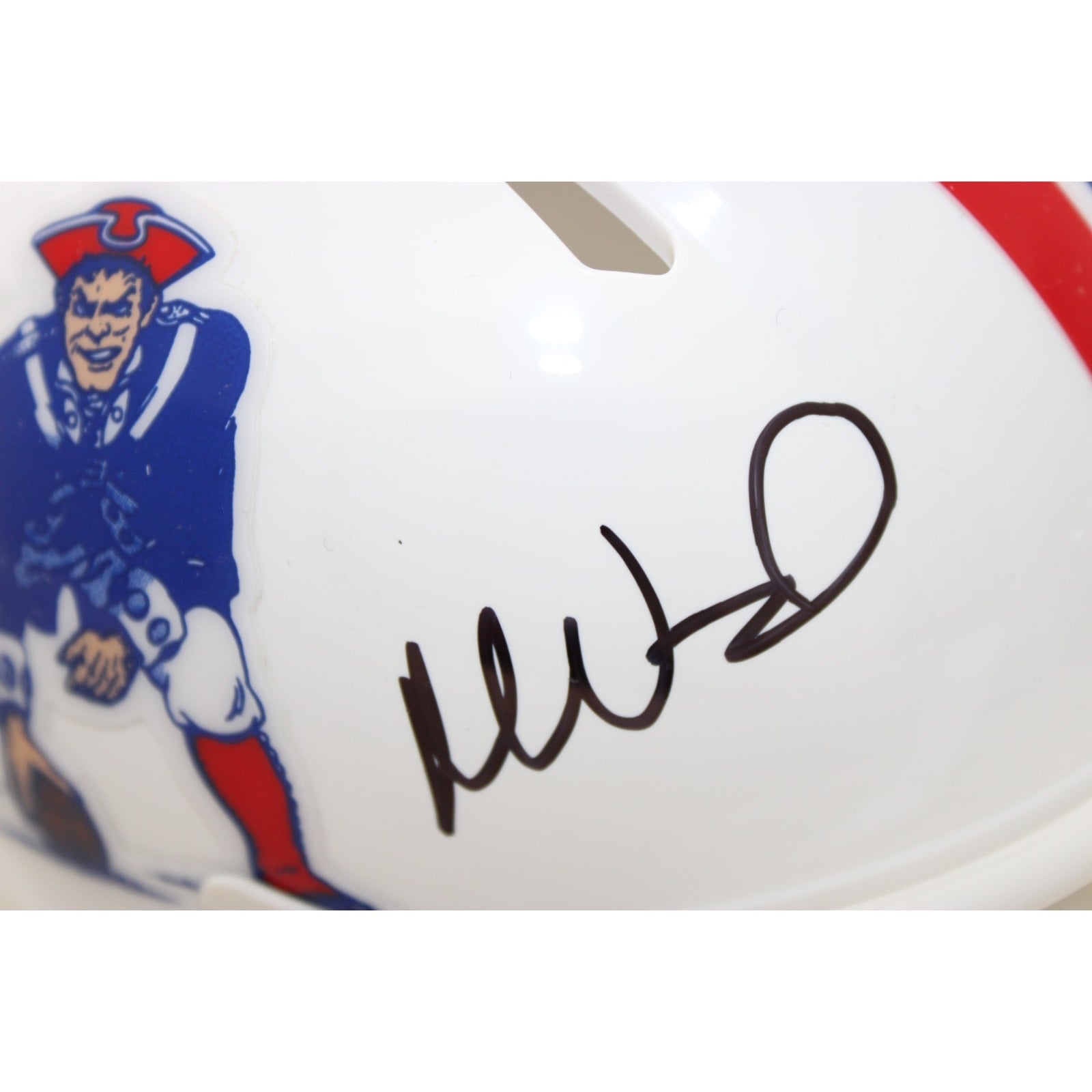 Mike Vrabel Autographed/Signed New England Patriots 82-89 TB Mini JSA 58527