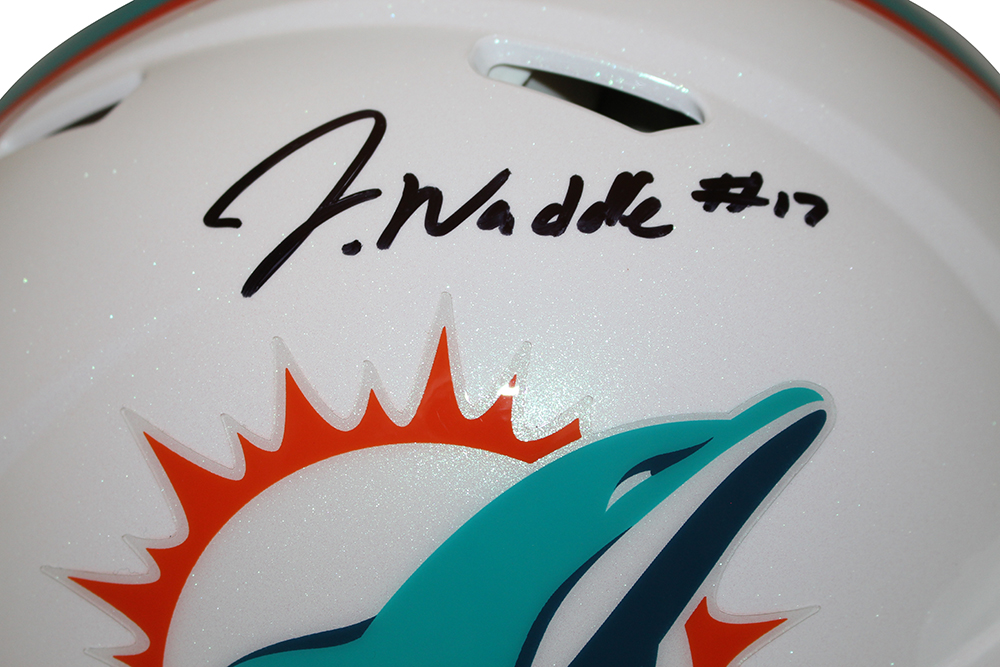 Jaylen Waddle Autographed Miami Dolphins Authentic Speed Helmet FAN
