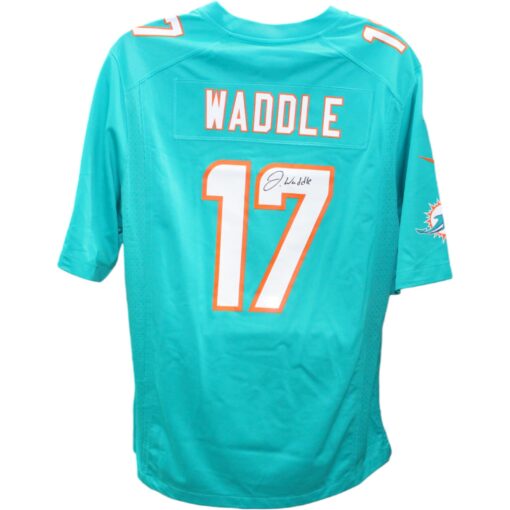 Jaylen Waddle Autographed Miami Dolphina Aqua Nike Jersey FAN 45792