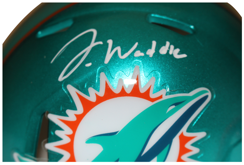 Jaylen Waddle Autographed/Signed Miami Dolphins Flash Mini Helmet FAN