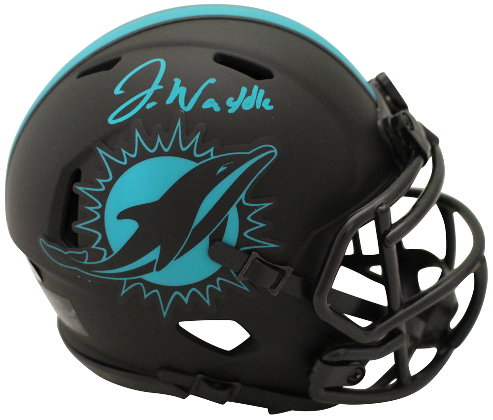 Jaylen Waddle Autographed Miami Dolphins Eclipse Mini Helmet FAN