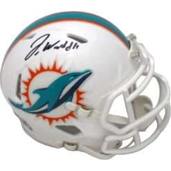 Jaylen Waddle Autographed/Signed Miami Dolphins Mini Helmet Fanatics 44765