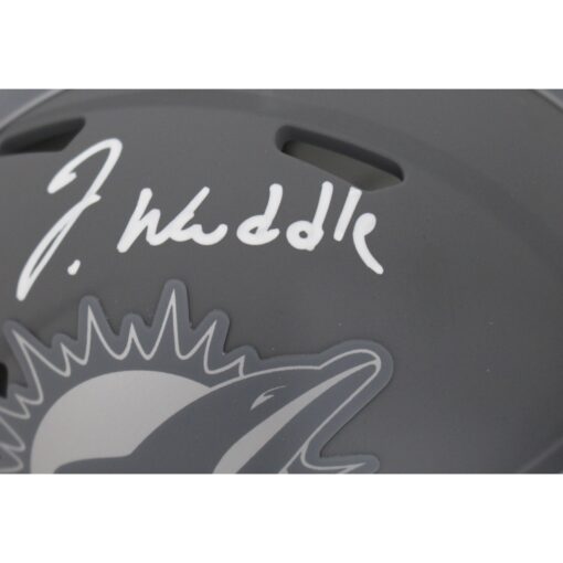 Jaylen Waddle Autographed Miami Dolphins Slate Mini Helmet FAN 44754