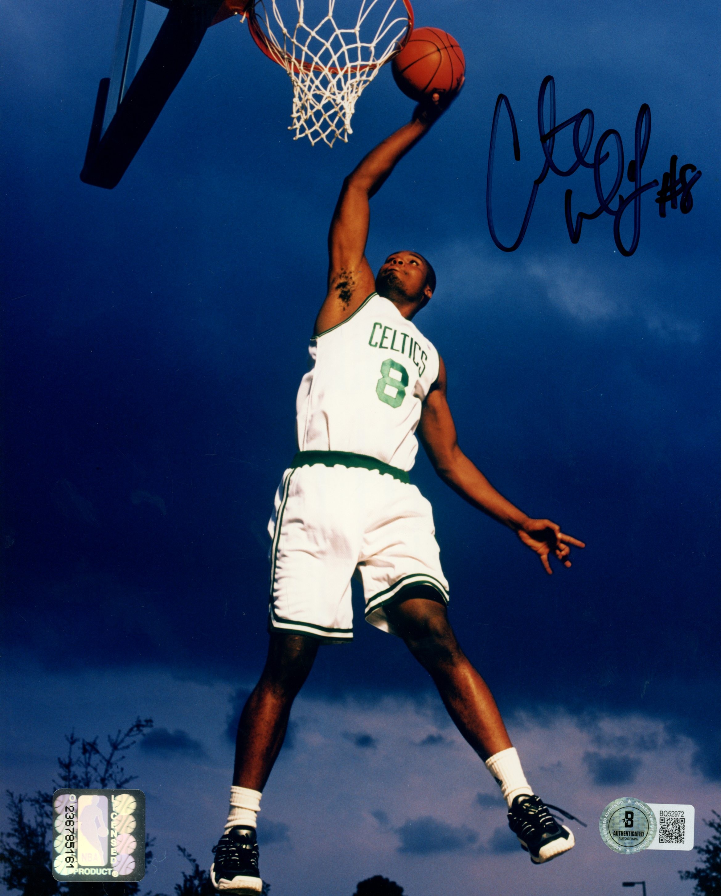 Antoine Walker Autographed/Signed Boston Celtics 8x10 Photo Beckett 57430