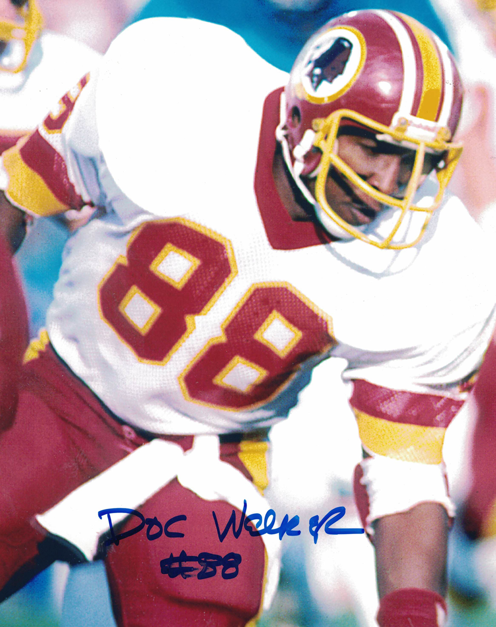Doc Walker Autographed/Signed Washington Redskins 8x10 Photo 27977