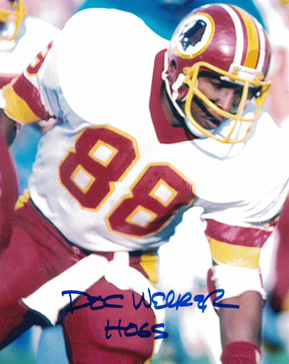 Doc Walker Autographed/Signed Washington Redskins 8x10 Photo Hogs 27976