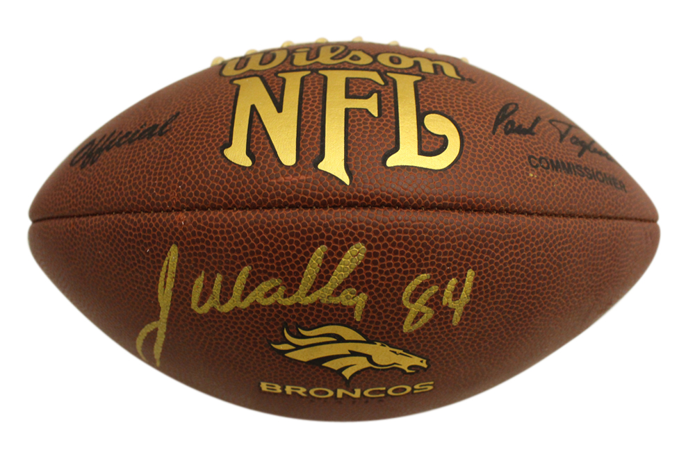 Javon Walker Autographed Denver Broncos Super Grip Football Beckett