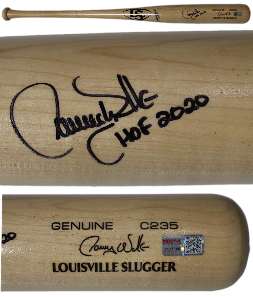 Larry Walker Signed Rockies Louisville Slugger Blonde Bat HOF Tristar