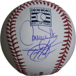 Todd Helton Larry Walker Autographed Colorado Rockies OML Baseball TRI 47411