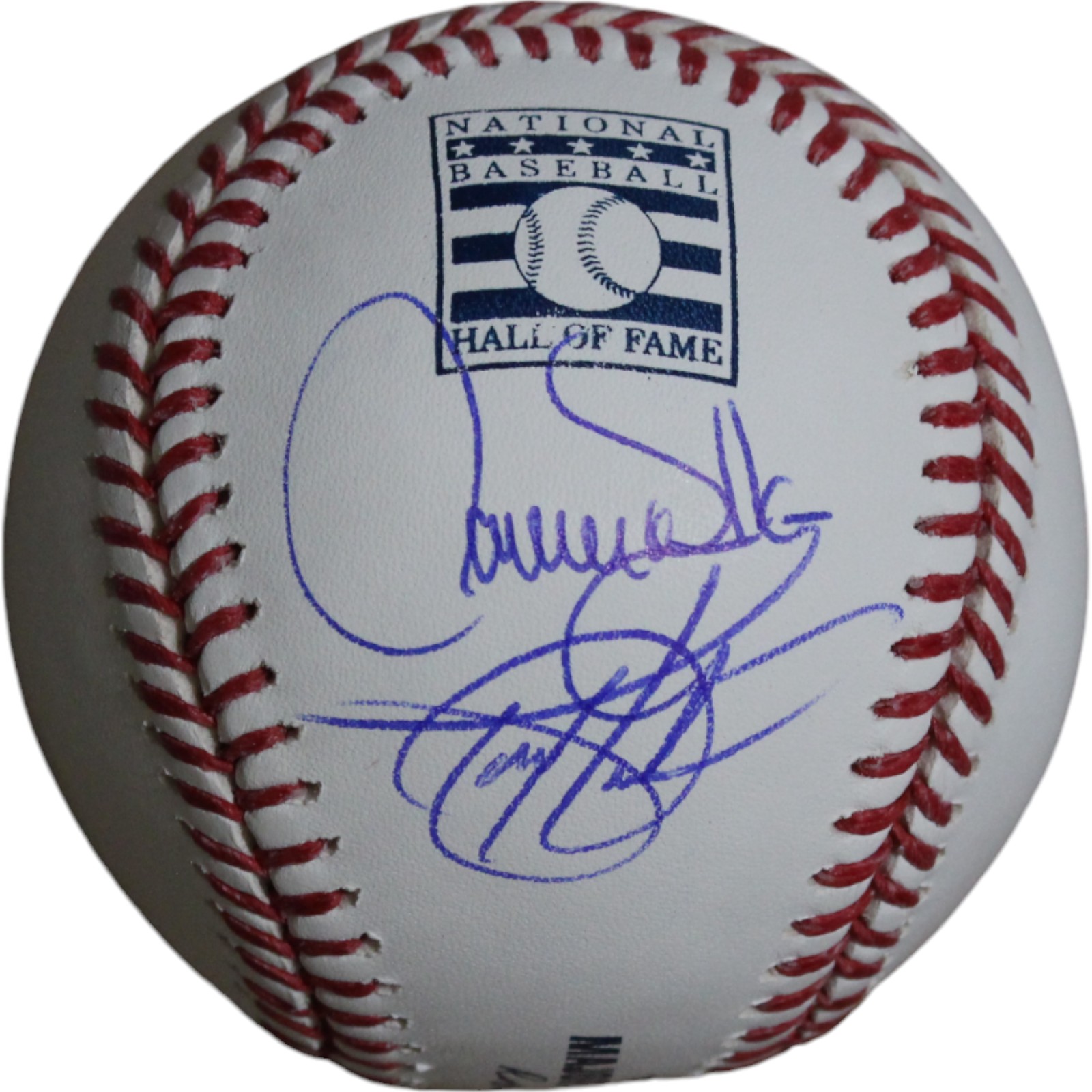 Todd Helton Larry Walker Autographed Colorado Rockies OML Baseball TRI 47411