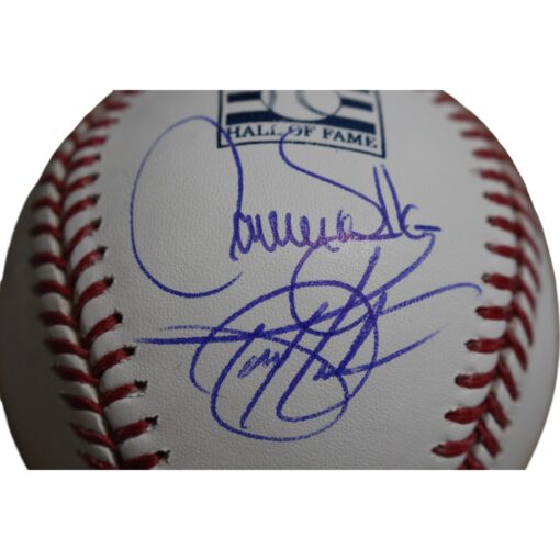 Todd Helton Larry Walker Autographed Colorado Rockies OML Baseball TRI 47411