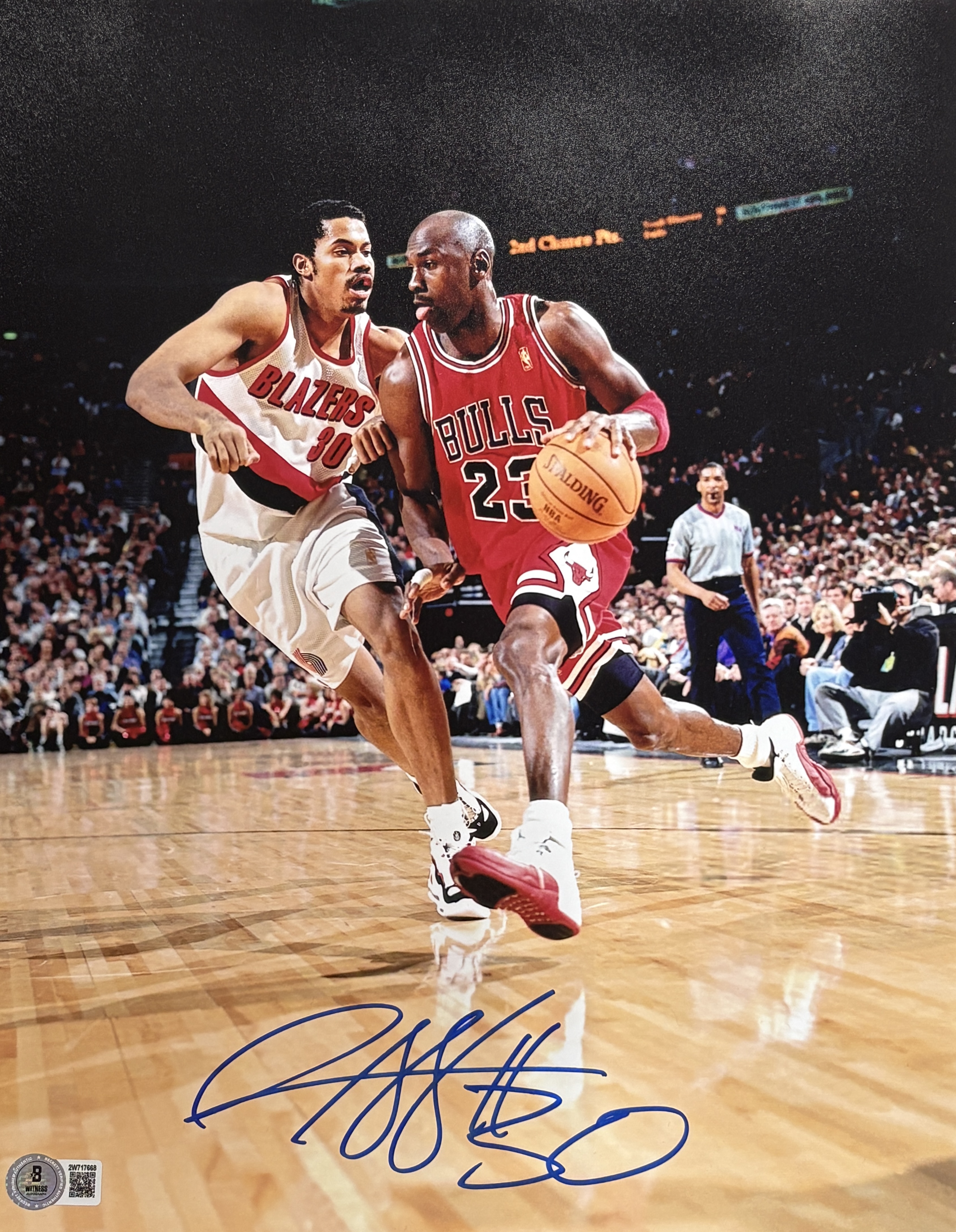 Rasheed Wallace Autographed Portland Trailblazers 11x14 Photo Beckett 54832