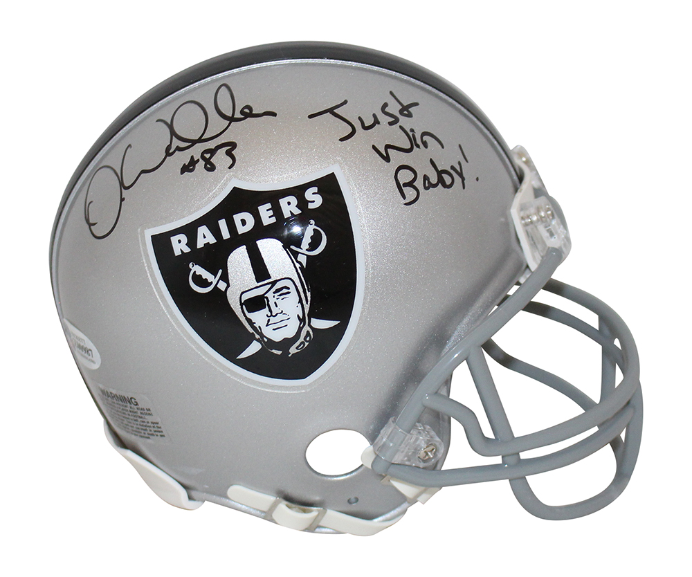 Darren Waller Autographed/Signed Las Vegas Raiders VSR4 Mini Helmet BAS 31258