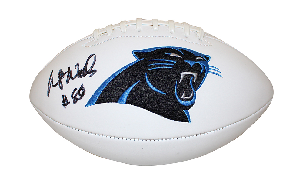 Wesley Walls Signed Carolina Panthers Logo Football Beckett