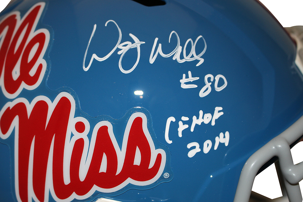 Wesley Walls Autographed Ole Miss Rebels F/S Speed Helmet CHOF Beckett
