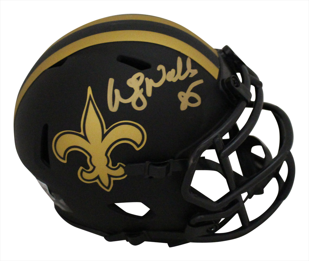 Wesley Walls Autographed New Orleans Saints Eclipse Mini Helmet Beckett