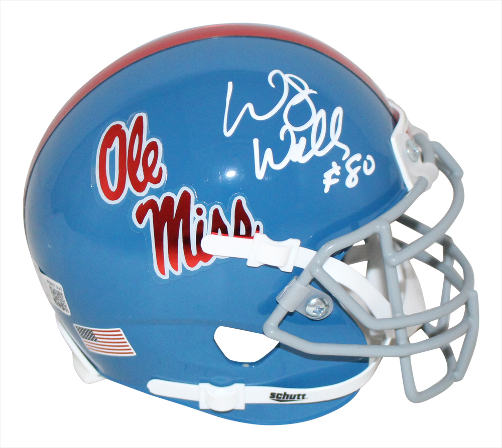 Wesley Walls Autographed/Signed Ole Miss Schutt Mini Helmet Beckett