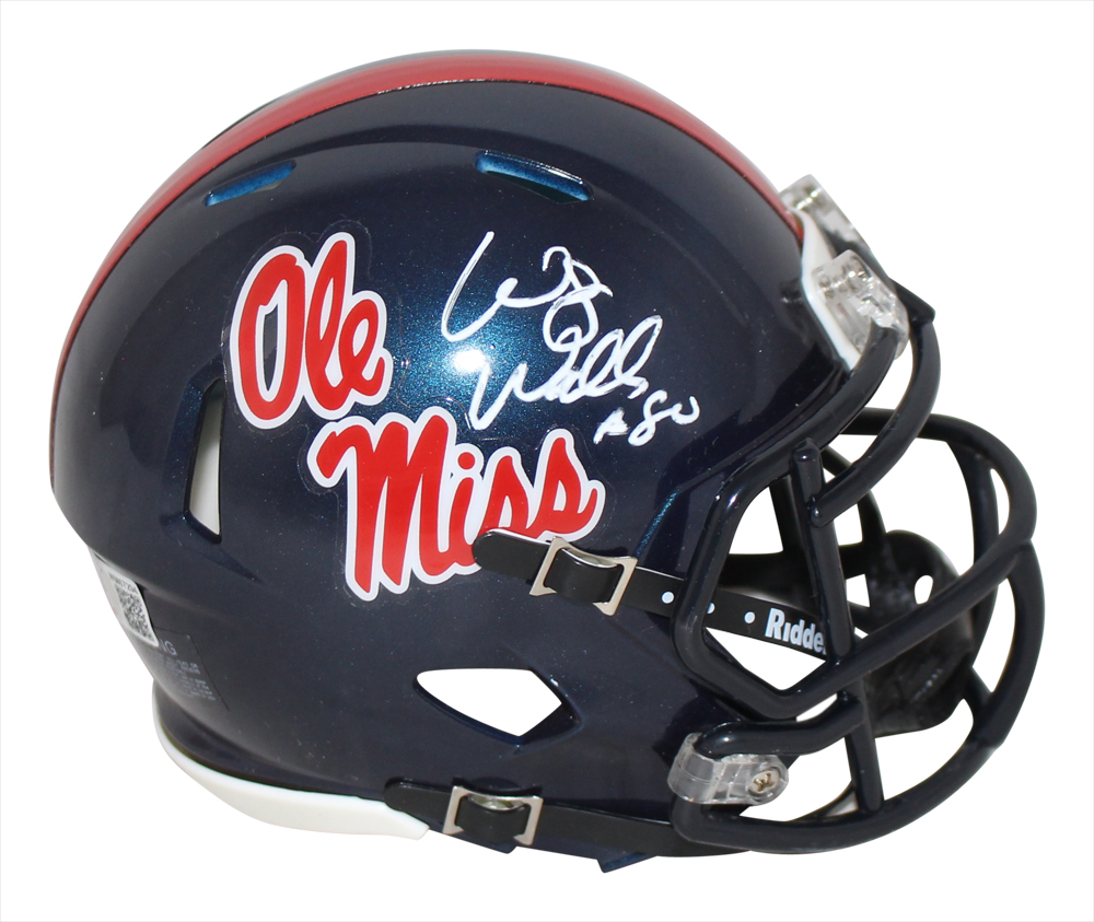 Wesley Walls Autographed/Signed Ole Miss Speed Mini Helmet Beckett