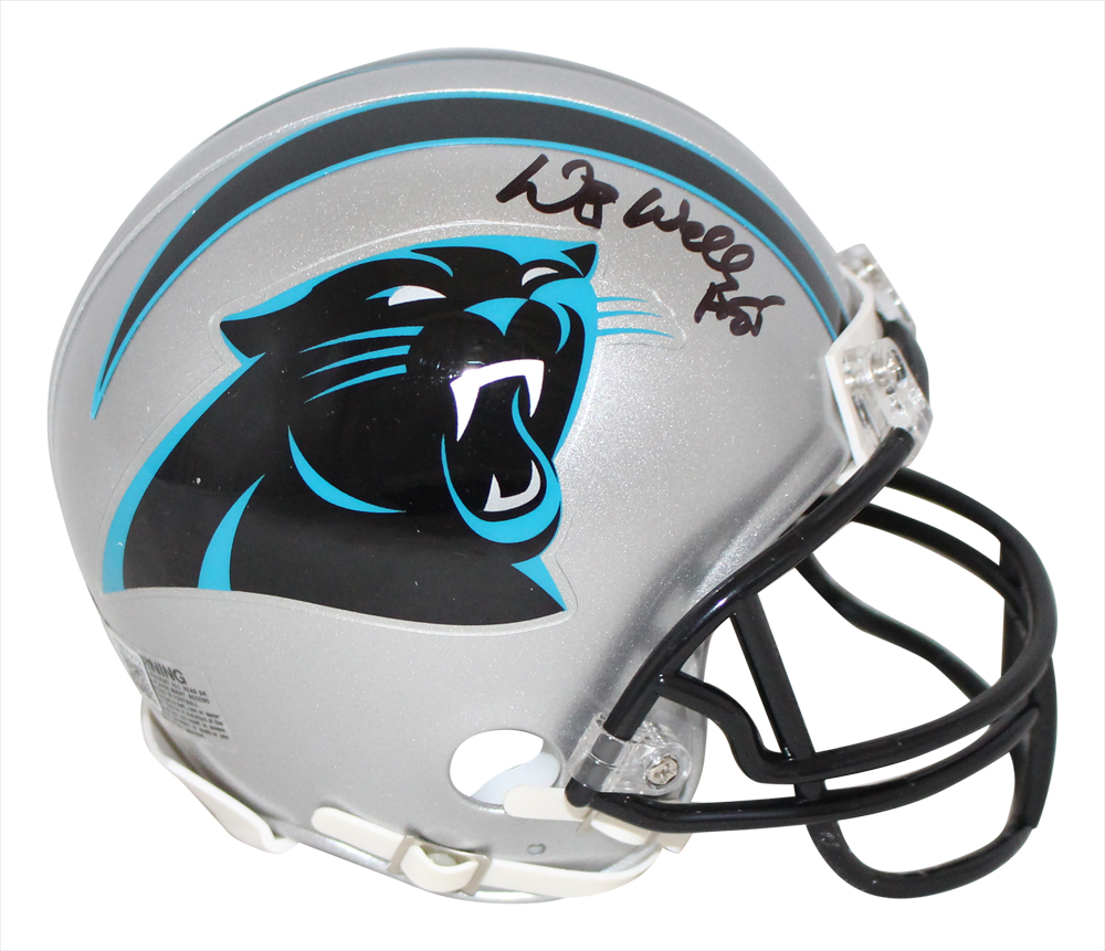 Wesley Walls Autographed Carolina Panthers Speed Mini Helmet Beckett