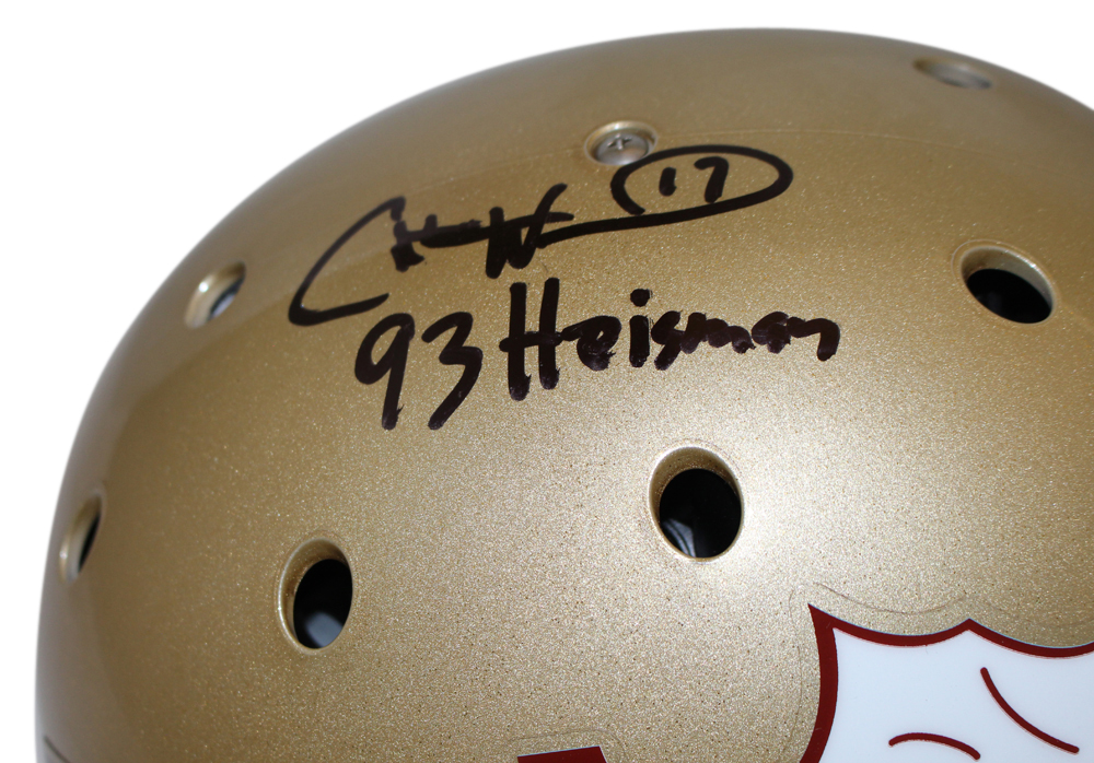 Charlie Ward Autographed Florida St. Seminoles Authentic Helmet w/insc BAS