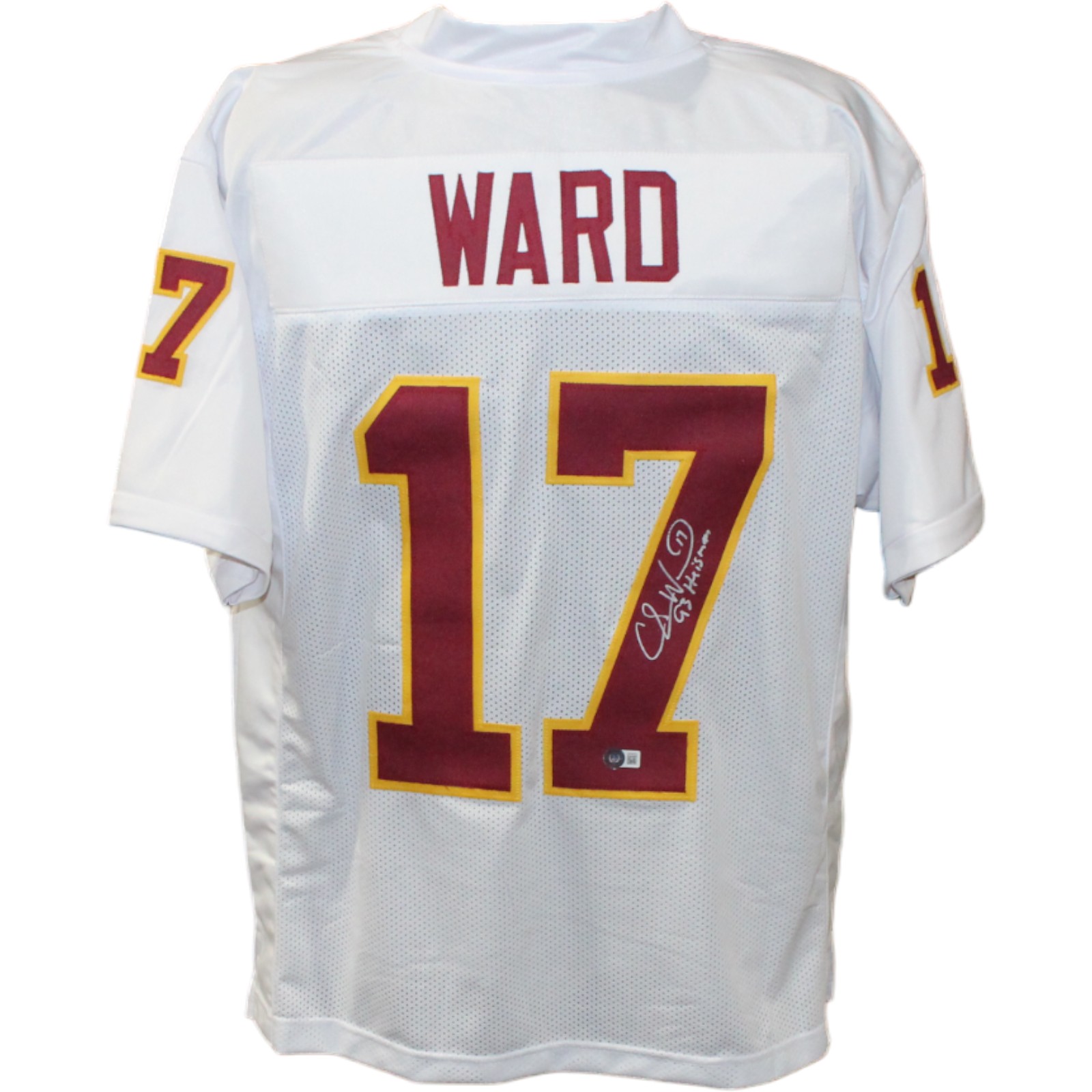 Charlie Ward Autographed/Signed College Style White Jersey Beckett 