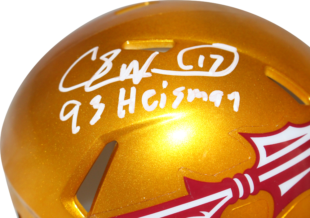 Charlie Ward Autographed FSU Seminoles Flash Mini Helmet Beckett