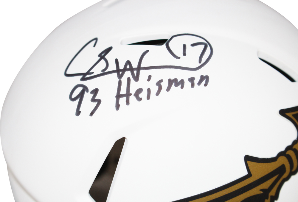 Charlie Ward Autographed FSU Seminoles Lunar Mini Helmet Beckett